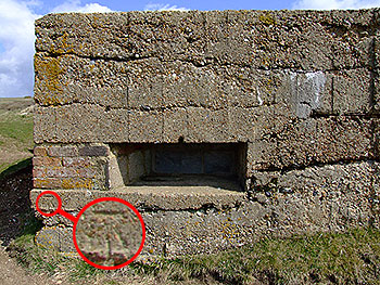 Benchmark on pillbox at Cuckmere Haven