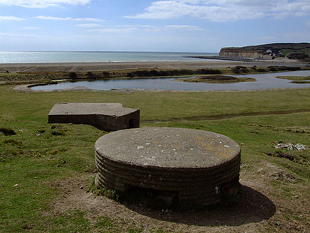 Type 25 and non-standard pillboxes at Cuckmere Haven