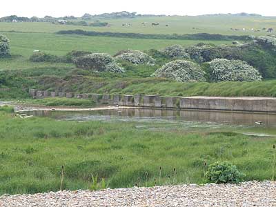 Anti-tank wall at Cuckmere Haven