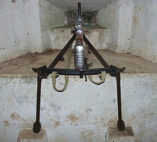 Type 24 pillbox embrasure with Bren Gun Type 24 pillbox embrasure with Bren Gun