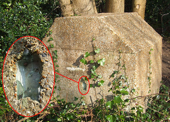 Bottle in cube at Ninfield