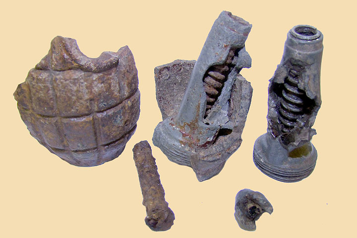 Grenade pieces Grenade pieces