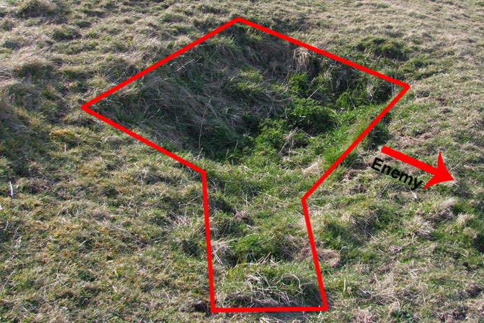 Vickers machine gun post