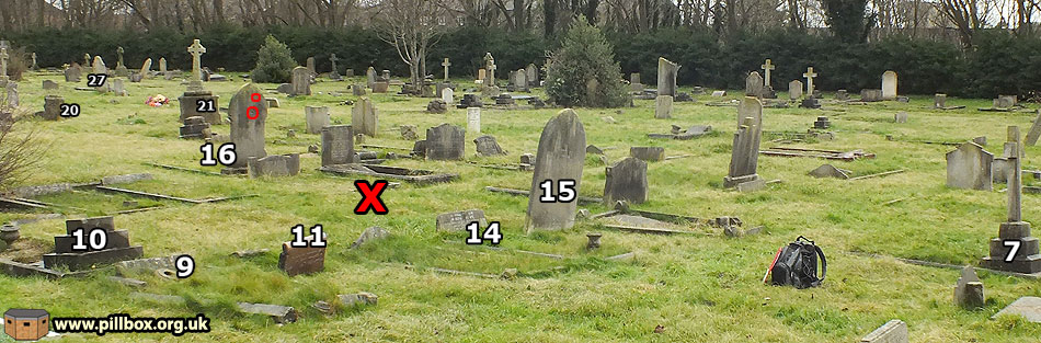 Bomb craters (9) - another cemetery hit