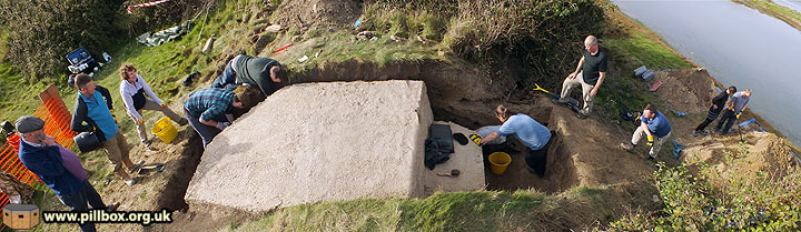 SMHS excavating a pillbox at Cuckmere Haven